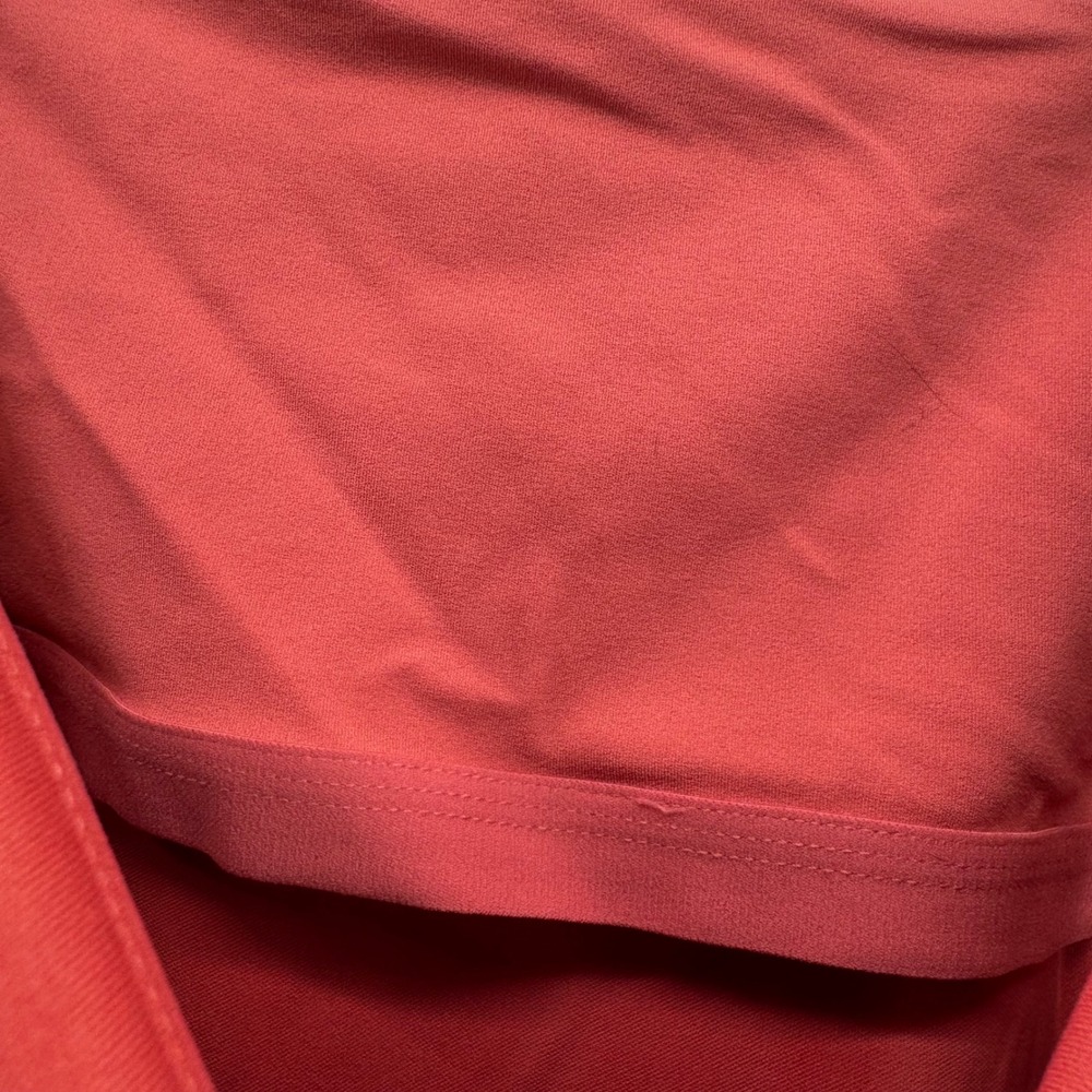 Nike Yoga Dri-FIT Tank Top Peach Coral Square Neck Shelf Bra XL Women Activewear - Picture 5 of 9